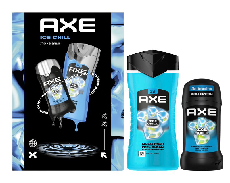 AXE darčeková kazeta Ice Chill (Sprchový gél 250ml + Deo stick 50ml) AXE darčeková kazeta Ice Chill (Sprchový gél 250ml + Deo stick 50ml)