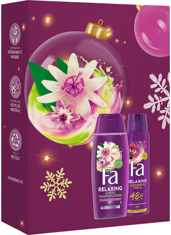 FA darčeková kazeta Mystic Moments sprchový gél 250ml a Fa Mystic Moments deo sprej 150ml FA darčeková kazeta Mystic Moments sprchový gél 250ml a Fa Mystic Moments deo sprej 150ml