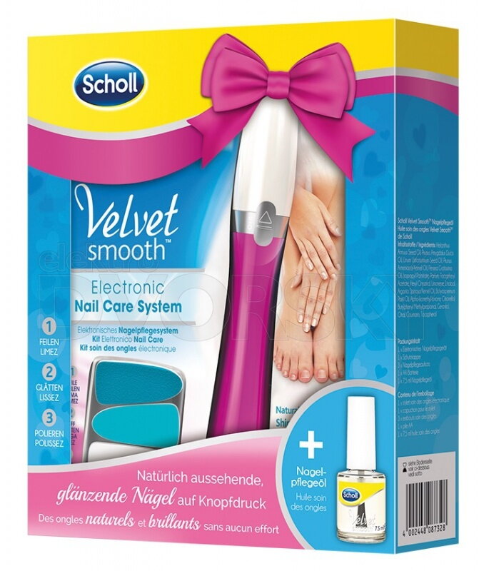 Scholl Velvet Smooth darčekový balíček + olej na nechty 7,5ml zdarma Scholl Velvet Smooth darčekový balíček + olej na nechty 7,5ml zdarma