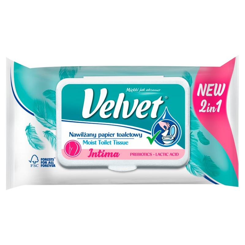 Vlhčený TP VELVET Intima 48ks Vlhčený TP VELVET Intima 48ks