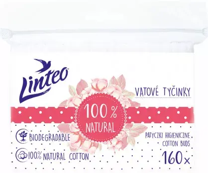 Vatové tyčinky Linteo papierové 160ks