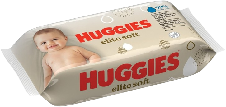 HUGGIES vlhčené obrúsky 56ks Elite Soft
