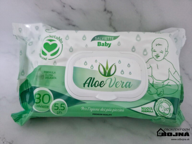 Vlhčené utierky 80ks Aloe vera