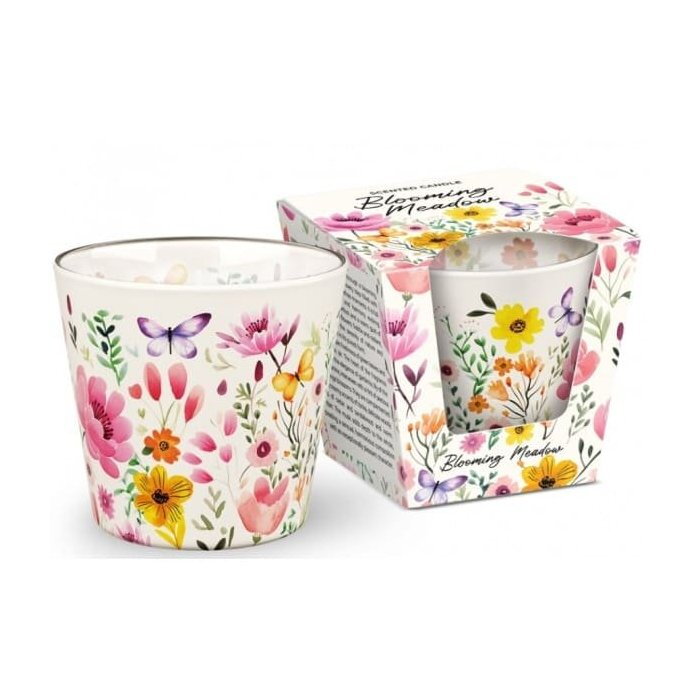 BARTEK sviečka sklenená 115g Blooming Meadow