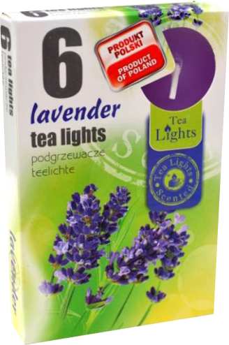 Čajové sviečky 6ks Levanduľa