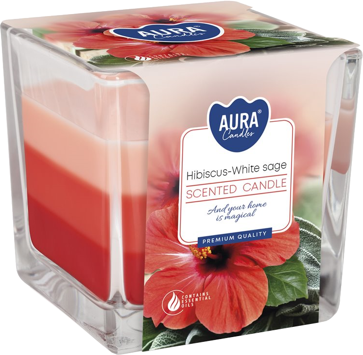 Sviečka sklenená 170g hibiscus&white sage Sviečka sklenená 170g hibiscus&white sage