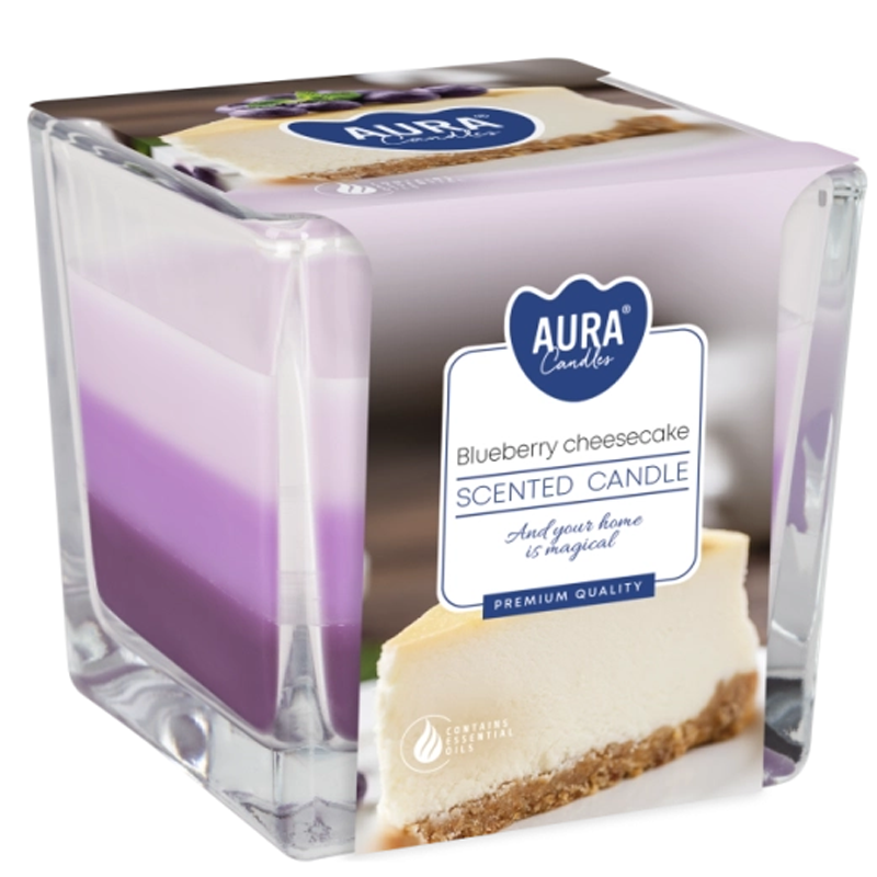 BISPOL sviečka sklo 170g Blueberry Cheesecake