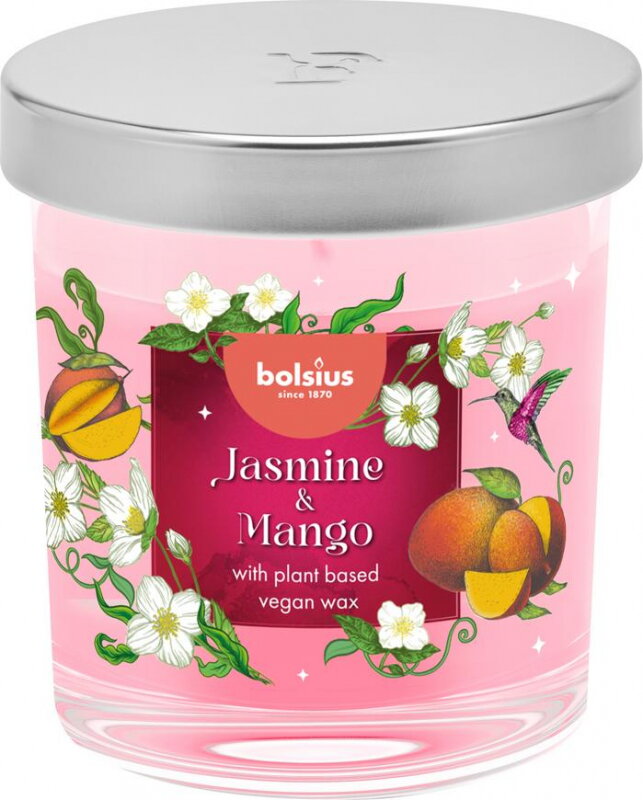 Sviečka Bolsius Floral Fusion Jazmín a Mango, vonná, 80/72 mm, v skle Sviečka Bolsius Floral Fusion Jazmín a Mango, vonná, 80/72 mm, v skle
