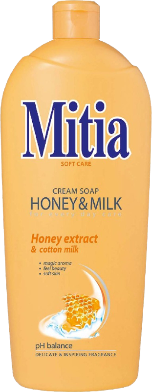 MITIA tekuté mydlo náplň 1L Honey & Milk