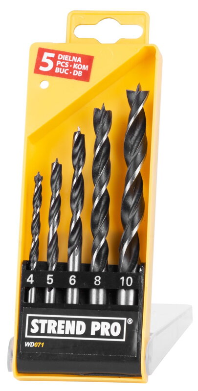 Sada vrtákov Strend Pro WD071, 5 dielna, 4-10 mm, Wood, do dreva Sada vrtákov Strend Pro WD071, 5 dielna, 4-10 mm, Wood, do dreva