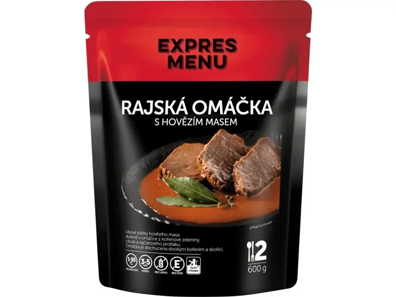Expres menu Paradajková omáčka s hovädzím mäsom 2 porcie 600g