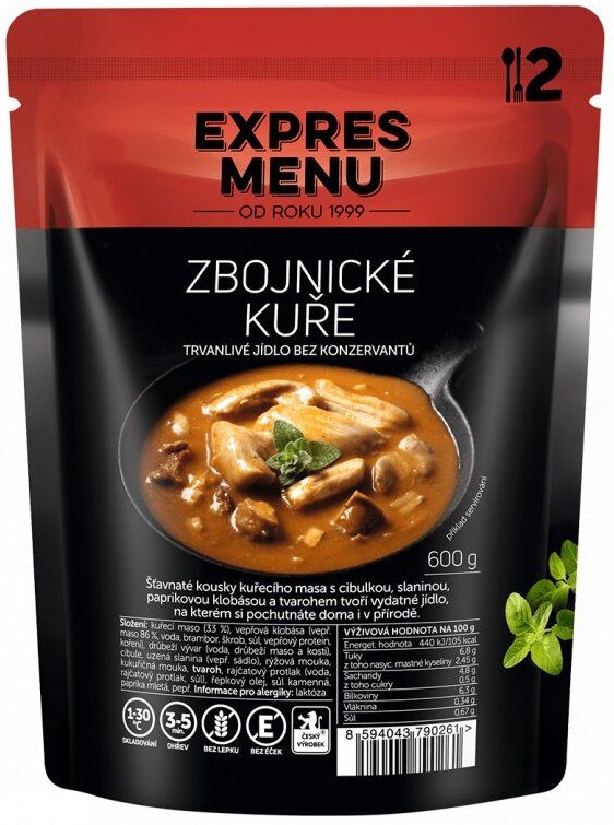 Expres menu Zbojnícke kurča 2 porcie 600g