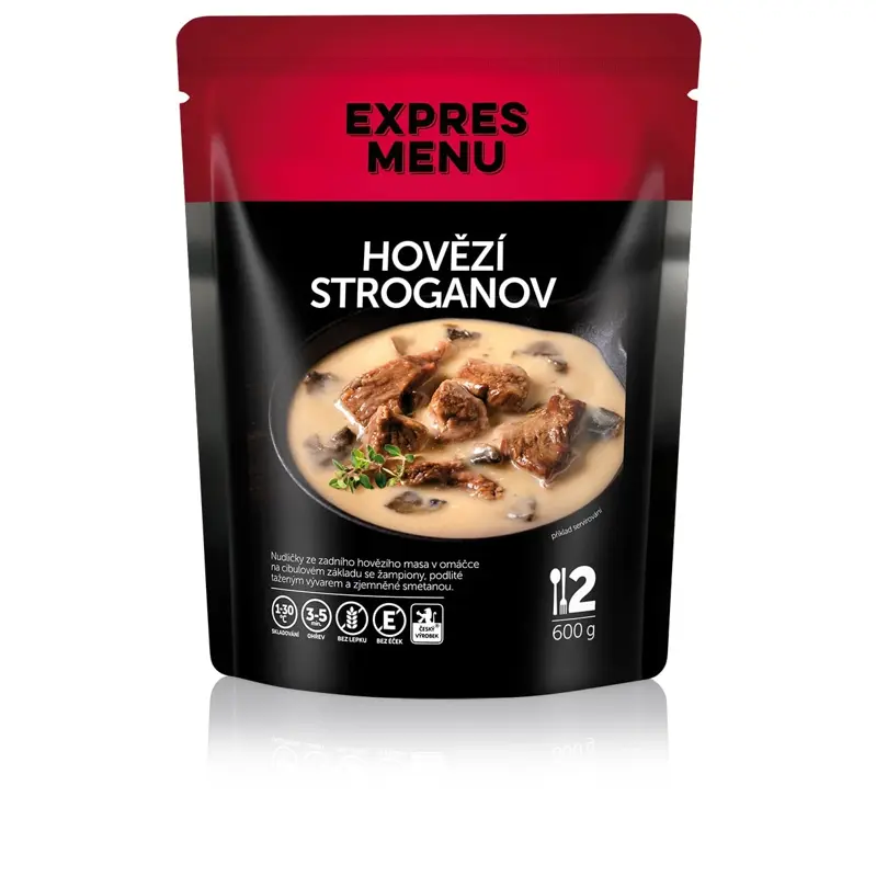 Expres menu Hovädzí stroganov 2 porcie 600g