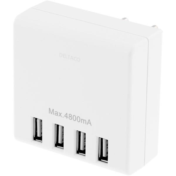 DELTACO 4x USB nabíjačka USB-AC124 DELTACO 4x USB nabíjačka USB-AC124