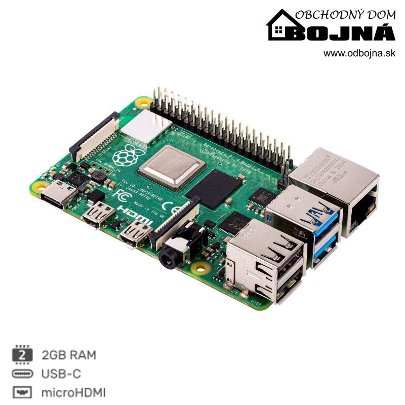 RASPBERRY Pi 4 Model B 2GB/WiFi/Bluetooth 5.0/1000Mbps