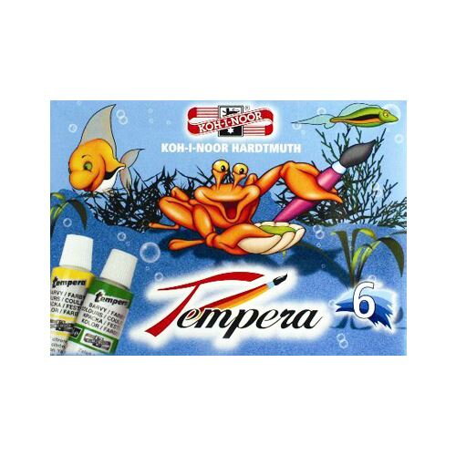 Farby temperové KOH-I-NOOR 16 ml, sada 6 ks Farby temperové KOH-I-NOOR 16 ml, sada 6 ks