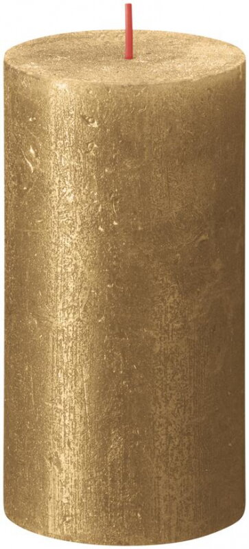 Sviečka Bolsius valec, zlatá, 60 hod., 68x130 mm