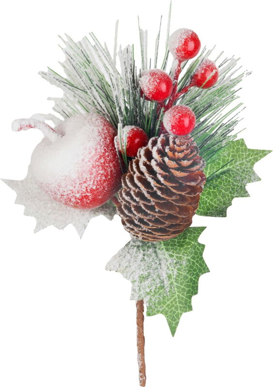 Vetvička MagicHome Vianoce, zasnežená, 17 cm Vetvička MagicHome Vianoce, zasnežená, 17 cm