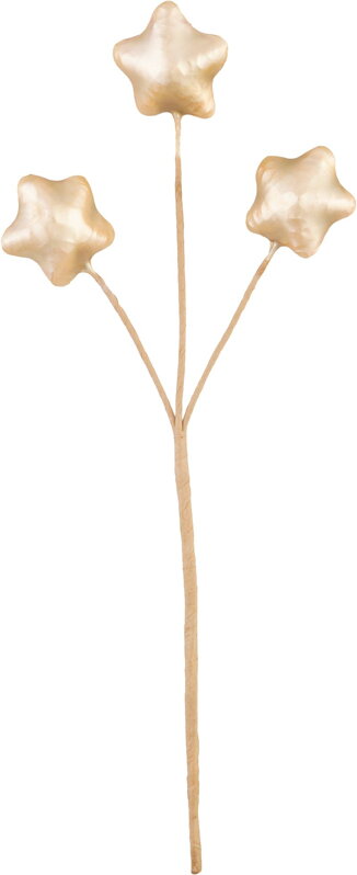 Vetvička MagicHome Vianoce, hviezdy, zlatá, 8,5 cm Vetvička MagicHome Vianoce, hviezdy, zlatá, 8,5 cm