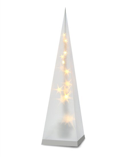 Solight LED vianočná pyramída, 3D efekt svetla, 45cm, 3xAA, teplá biela