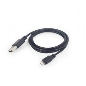 Kábel CABLEXPERT USB 2.0 Lightning (IP5 a vyššie) nabíjací a synchronizačný kábel, 1m, čierny