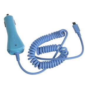 CL autonabíjačka CELLY s konektorom microUSB, 1A, modrá, blister