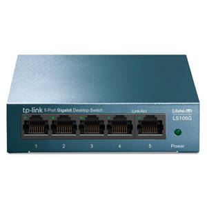 TP-Link LS105G, LiteWave Switch 5-Port/10/100/1000Mbps/Desk