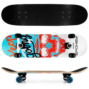 Spokey SKALLE Skateboard 78,7 x 20 cm, ABEC7, bielo-modrý