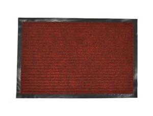 Rohož 40x60 cm guma+textil bordová pruhovaná s gumeným okrajom WW