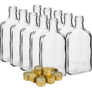 Fľaša sklo 200ml na alkohol, s uzáverom na závit 10ks/bal   WW