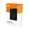 WD My Passport 4TB, USB 3.2 Gen1, 256bit AES, blk