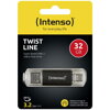 INTENSO Twist Line, USB-C/USB-A, USB Kľúč, 32GB