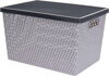 Box úložný s vekom 375x260x230mm, pletený dizajn, mix farieb