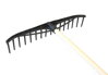 Hrable na trávu 16-zubov s násadou ohnuté plast   WW
