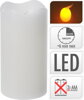 Sviečka LED s blikajúcim plamienkom 7x13 cm s časovačom biela
