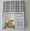 Utierka kuchynská bavlnená tkaná SRDCE šedá 3ks, 50x70cm, 270 g/m2