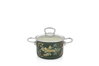 Hrniec smalt + pokr. 16cm/2L dekor Golden times