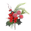 Ozdoba zapichovacia vetvička ILEX+zeleň+červ. bobuľky+jablká ľad 26cm