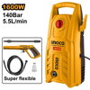 Čistič vysokotlaký HPWR16008 INGCO, 1600W, 140Bar, 220-240V