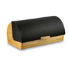 Chlebník NERO bambus+kov 39x25,5x19cm čierny