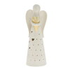 Postavička anjel so srdcom 25,5 cm porcelán biely