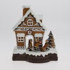 Dekorácia domček LED perník 20x13,5x25 cm zvukové efekty