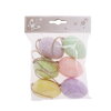 Ozdoba závesná vajíčko plast 6 cm sada 6 ks mix /248502