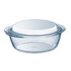 Misa zapekacia okrúhla s pokrievkou, 24x20x11cm, 1,6L+0,5L, sklo číre PYREX