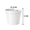 Kvetináč UH o160mm výška 140mm biely   /100/  K32