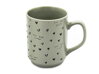 Hrnček porcelánový 340ml, zelený, dekor srdiečka