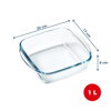Misa sklenená štvorcová 1L do teplovzdušnej fritézy 20x17x6cm PYREX