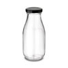 Fľaša na sirup/šťavu sklo 300ml + viečko čierne