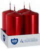 Sviečka adventná 4ks metal bordová 4x80 g