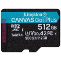 KINGSTON Canvas GO! Plus Micro SDXC 512GB Class 10, UHS-I, U3, V30, A2 (SDCG3/512GBSP)